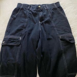 RSQ Black Cargo pants: XL